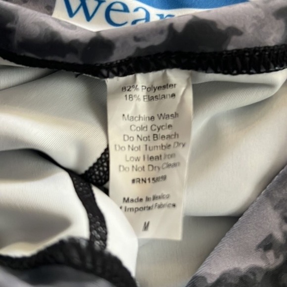 Wear AM Pants Womens Medium Gray‎ Black Watercolor L’Attitude Legging Athleisure - Picture 6 of 6